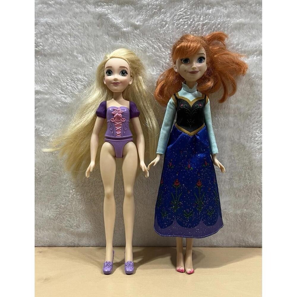 Disney Hasbro Rapunzel & Anna Dolls Lot 10–11" Classic Princess Figures